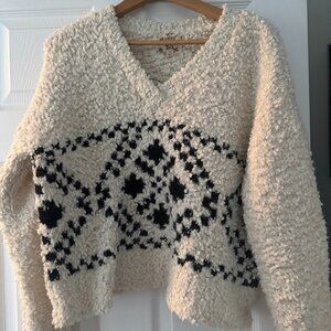 Hippie Rose Fuzzy Sweater - Size L